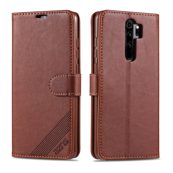 AZNS Estuche de cuero con tapa horizontal con textura de piel de oveja con soporte y ranuras para tarjetas y billetera, For iPhone 11, For iPhone 11 Pro, For iPhone 11 Pro Max, For Xiaomi Redmi 8 / 8A, For Xiaomi Redmi 10X 4G / Note 9                  ...