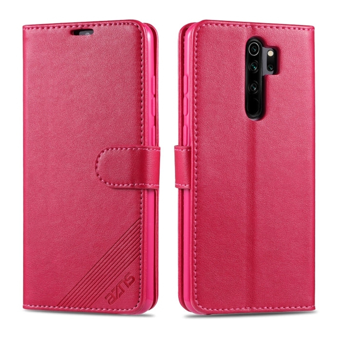AZNS Estuche de cuero con tapa horizontal con textura de piel de oveja con soporte y ranuras para tarjetas y billetera, For iPhone 11, For iPhone 11 Pro, For iPhone 11 Pro Max, For Xiaomi Redmi 8 / 8A, For Xiaomi Redmi 10X 4G / Note 9                  ...