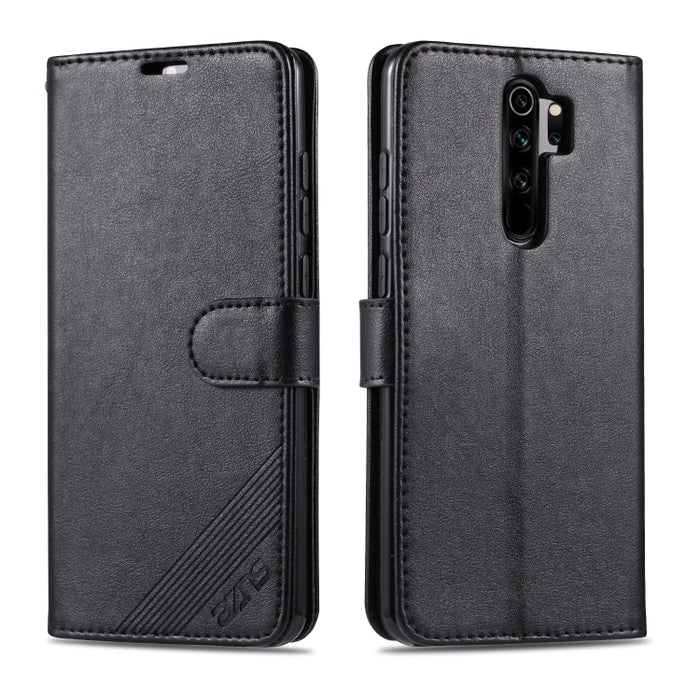 AZNS Estuche de cuero con tapa horizontal con textura de piel de oveja con soporte y ranuras para tarjetas y billetera, For iPhone 11, For iPhone 11 Pro, For iPhone 11 Pro Max, For Xiaomi Redmi 8 / 8A, For Xiaomi Redmi 10X 4G / Note 9                  ...