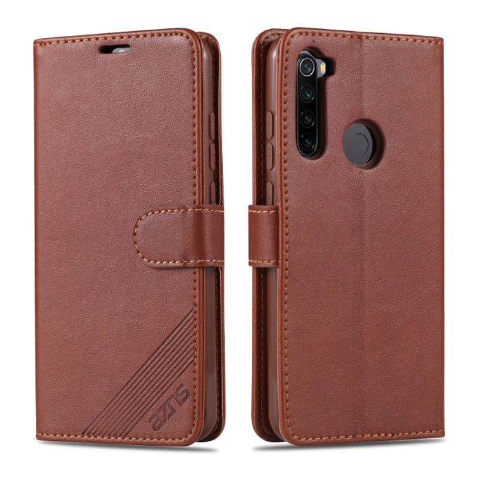 AZNS Estuche de cuero con tapa horizontal con textura de piel de oveja con soporte y ranuras para tarjetas y billetera, For iPhone 11, For iPhone 11 Pro, For iPhone 11 Pro Max, For Xiaomi Redmi 8 / 8A, For Xiaomi Redmi 10X 4G / Note 9                  ...