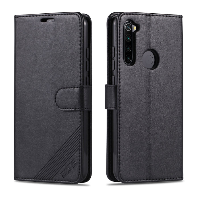 AZNS Estuche de cuero con tapa horizontal con textura de piel de oveja con soporte y ranuras para tarjetas y billetera, For iPhone 11, For iPhone 11 Pro, For iPhone 11 Pro Max, For Xiaomi Redmi 8 / 8A, For Xiaomi Redmi 10X 4G / Note 9                  ...