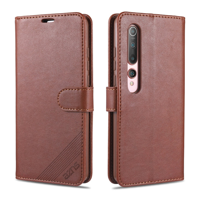 AZNS Estuche de cuero con tapa horizontal con textura de piel de oveja con soporte y ranuras para tarjetas y billetera, For iPhone 11, For iPhone 11 Pro, For iPhone 11 Pro Max, For Xiaomi Redmi 8 / 8A, For Xiaomi Redmi 10X 4G / Note 9                  ...