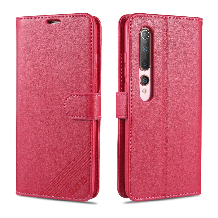 AZNS Estuche de cuero con tapa horizontal con textura de piel de oveja con soporte y ranuras para tarjetas y billetera, For iPhone 11, For iPhone 11 Pro, For iPhone 11 Pro Max, For Xiaomi Redmi 8 / 8A, For Xiaomi Redmi 10X 4G / Note 9                  ...