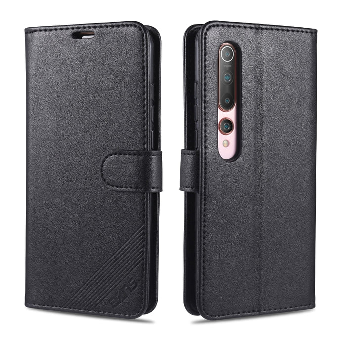 AZNS Estuche de cuero con tapa horizontal con textura de piel de oveja con soporte y ranuras para tarjetas y billetera, For iPhone 11, For iPhone 11 Pro, For iPhone 11 Pro Max, For Xiaomi Redmi 8 / 8A, For Xiaomi Redmi 10X 4G / Note 9                  ...