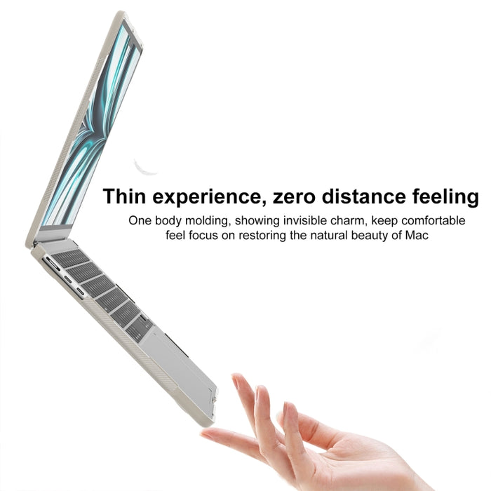 Estuche protector translúcido para computadora portátil, For MacBook Air 13.6 inch A2681 2022 / M3 2024 A3113 / M4 2025 A3240