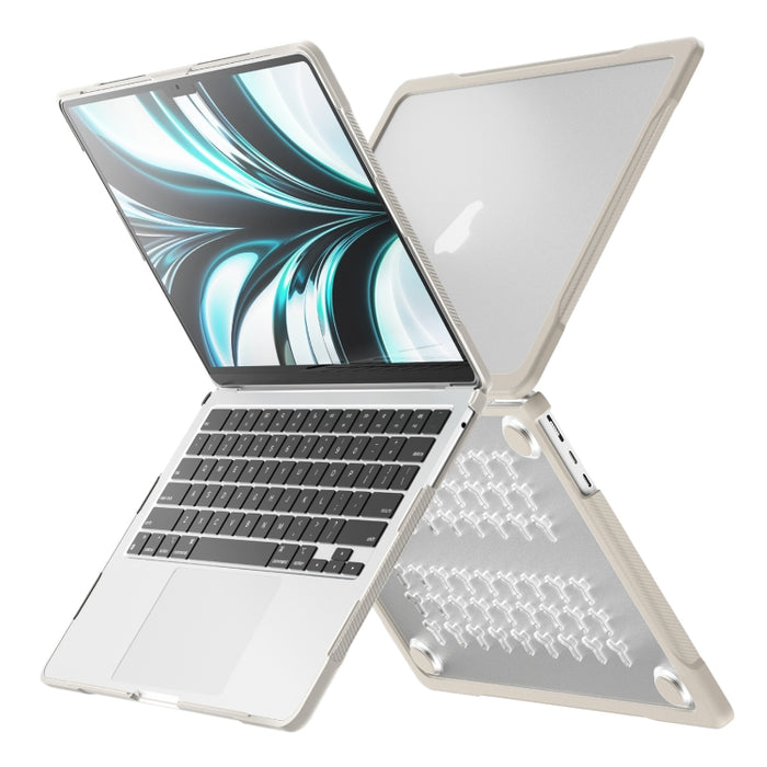 Estuche protector translúcido para computadora portátil, For MacBook Air 13.6 inch A2681 2022 / M3 2024 A3113 / M4 2025 A3240