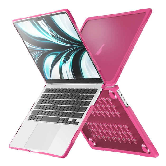 Estuche protector translúcido para computadora portátil, For MacBook Air 13.6 inch A2681 2022 / M3 2024 A3113 / M4 2025 A3240