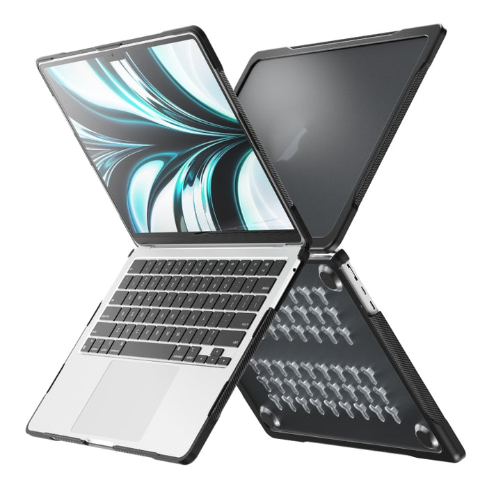 Estuche protector translúcido para computadora portátil, For MacBook Air 13.6 inch A2681 2022 / M3 2024 A3113 / M4 2025 A3240
