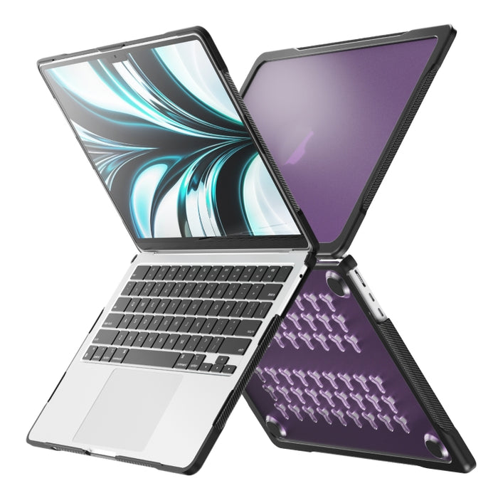 Estuche protector translúcido para computadora portátil, For MacBook Air 13.6 inch A2681 2022 / M3 2024 A3113 / M4 2025 A3240