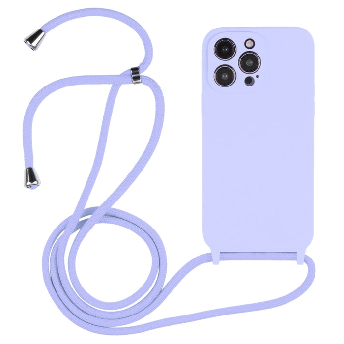 Estuche de silicona líquida con cordón cruzado, For iPhone 16, For iPhone 15 Pro Max, For iPhone 15 Pro, For iPhone 15 Plus, For iPhone 15