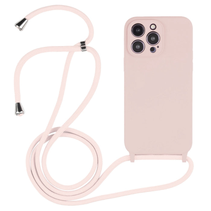 Estuche de silicona líquida con cordón cruzado, For iPhone 16, For iPhone 15 Pro Max, For iPhone 15 Pro, For iPhone 15 Plus, For iPhone 15