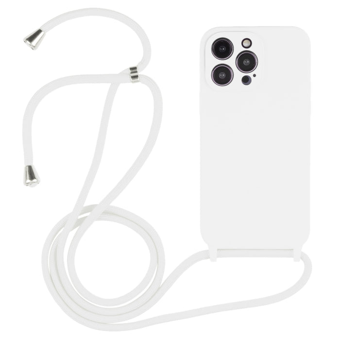 Estuche de silicona líquida con cordón cruzado, For iPhone 16, For iPhone 15 Pro Max, For iPhone 15 Pro, For iPhone 15 Plus, For iPhone 15