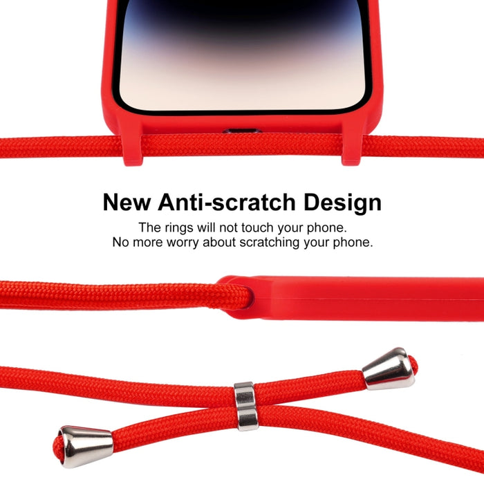 Estuche de silicona líquida con cordón cruzado, For iPhone 16, For iPhone 15 Pro Max, For iPhone 15 Pro, For iPhone 15 Plus, For iPhone 15