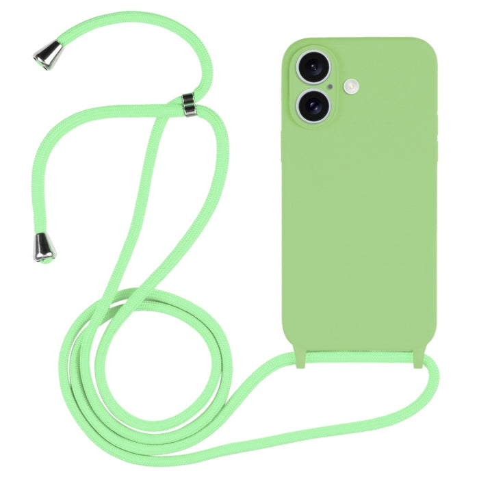 Estuche de silicona líquida con cordón cruzado, For iPhone 16, For iPhone 15 Pro Max, For iPhone 15 Pro, For iPhone 15 Plus, For iPhone 15