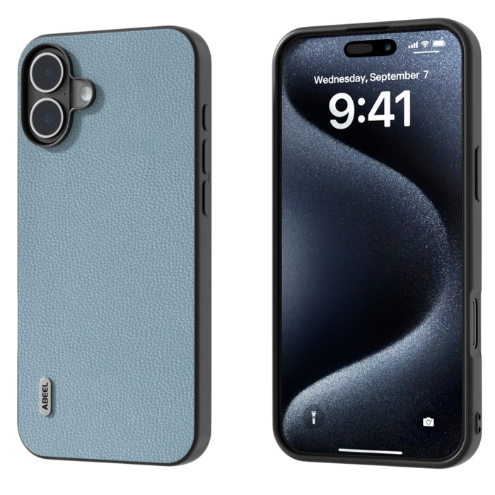ABEEL Estuche para teléfono Mino de cuero genuino con borde negro