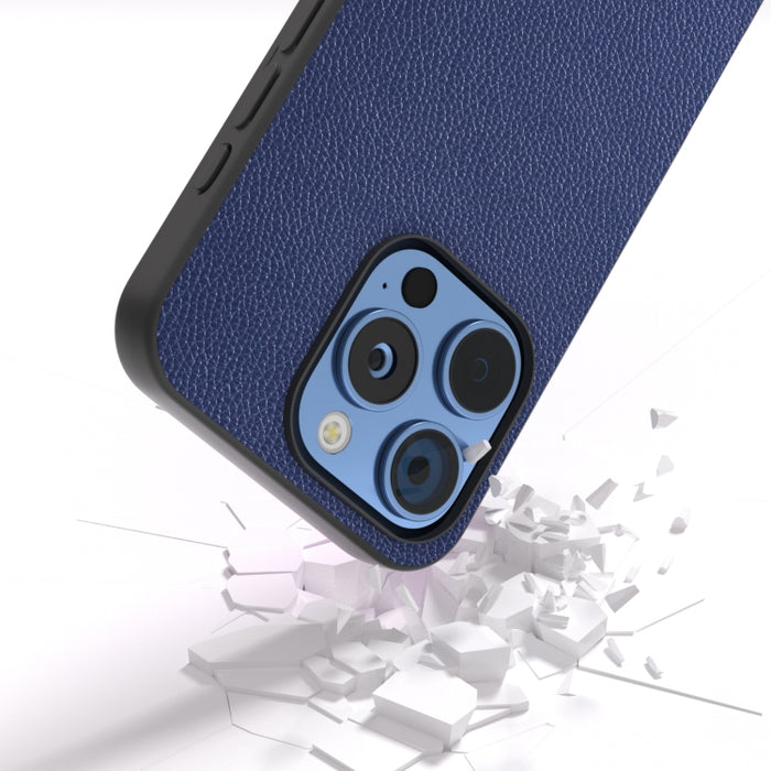ABEEL Estuche para teléfono Mino de cuero genuino con borde negro