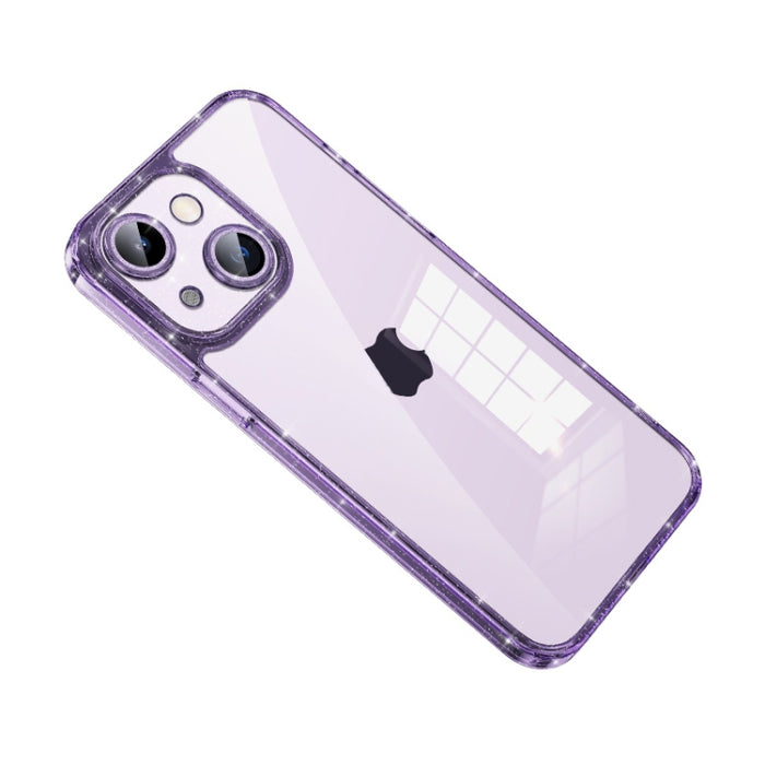 SULADA Glittery TPU + Funda para teléfono de vidrio templado