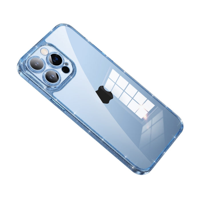 SULADA Glittery TPU + Funda para teléfono de vidrio templado
