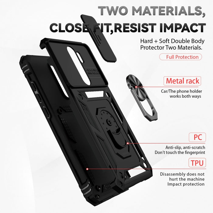 Estuche para teléfono con soporte deslizante Camshield, For Xiaomi Redmi Note 8 Pro