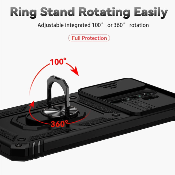 Estuche para teléfono con soporte deslizante Camshield, For Xiaomi Redmi Note 8 Pro