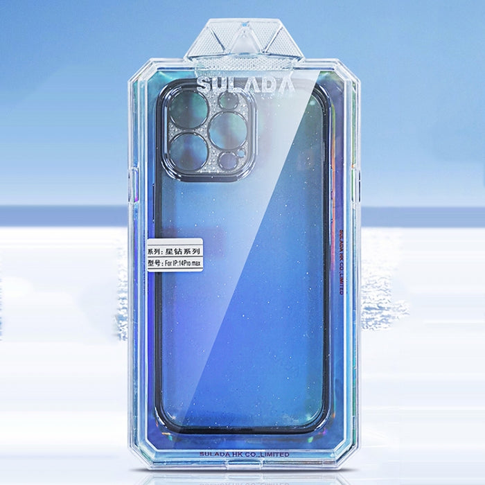 SULADA Caja de teléfono de TPU brillante transparente electrochapada