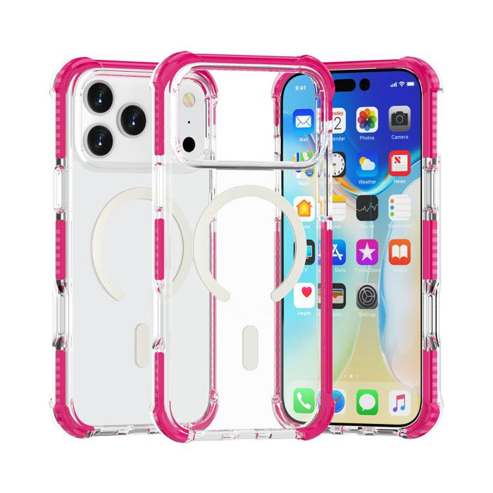 Estuche para teléfono a prueba de golpes de acrílico magnético Magsafe, For iPhone 18 Pro / 17 Pro, For iPhone 18 Pro Max / 17 Pro Max, For iPhone 17e / 16e, For iPhone 17, For iPhone Air, For iPhone 16 Pro Max, For iPhone 16 Pro, For iPhone 16 Plus   ...
