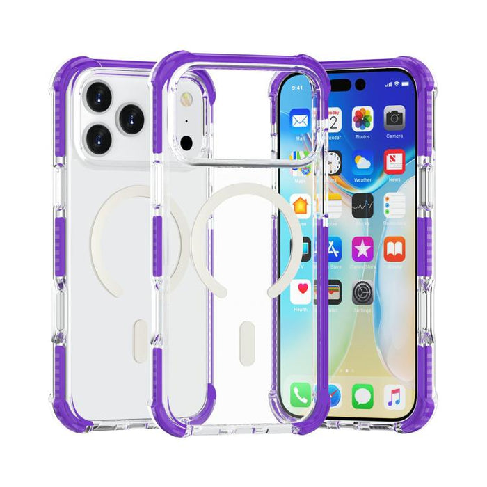 Estuche para teléfono a prueba de golpes de acrílico magnético Magsafe, For iPhone 18 Pro / 17 Pro, For iPhone 18 Pro Max / 17 Pro Max, For iPhone 17e / 16e, For iPhone 17, For iPhone Air, For iPhone 16 Pro Max, For iPhone 16 Pro, For iPhone 16 Plus   ...