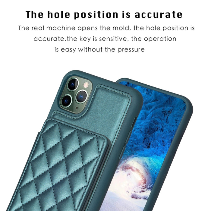 BF25 Estuche para teléfono con tarjetero cuadrado a cuadros, For iPhone 11 Pro Max, For iPhone 11, For iPhone 11 Pro, For iPhone X / XS, For iPhone XR, For iPhone XS Max, For iPhone 8 Plus / 7 Plus