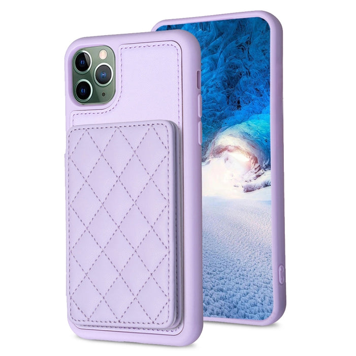 BF25 Estuche para teléfono con tarjetero cuadrado a cuadros, For iPhone 11 Pro Max, For iPhone 11, For iPhone 11 Pro, For iPhone X / XS, For iPhone XR, For iPhone XS Max, For iPhone 8 Plus / 7 Plus