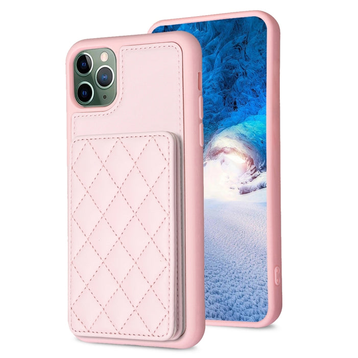 BF25 Estuche para teléfono con tarjetero cuadrado a cuadros, For iPhone 11 Pro Max, For iPhone 11, For iPhone 11 Pro, For iPhone X / XS, For iPhone XR, For iPhone XS Max, For iPhone 8 Plus / 7 Plus
