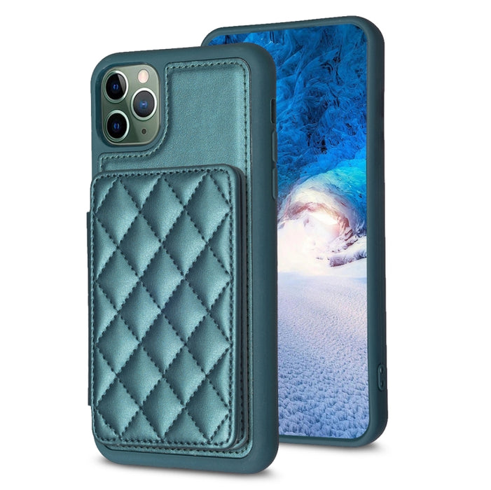 BF25 Estuche para teléfono con tarjetero cuadrado a cuadros, For iPhone 11 Pro Max, For iPhone 11, For iPhone 11 Pro, For iPhone X / XS, For iPhone XR, For iPhone XS Max, For iPhone 8 Plus / 7 Plus