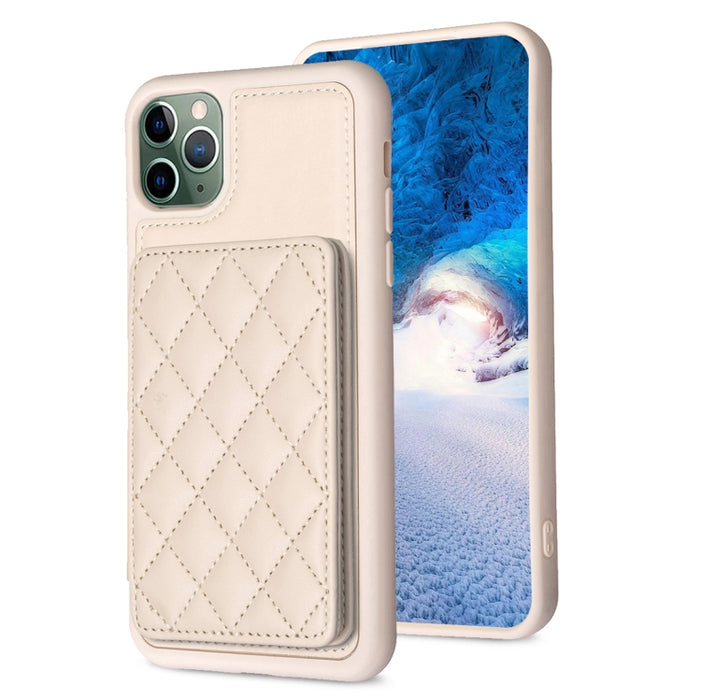 BF25 Estuche para teléfono con tarjetero cuadrado a cuadros, For iPhone 11 Pro Max, For iPhone 11, For iPhone 11 Pro, For iPhone X / XS, For iPhone XR, For iPhone XS Max, For iPhone 8 Plus / 7 Plus