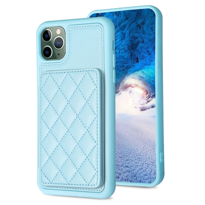 BF25 Estuche para teléfono con tarjetero cuadrado a cuadros, For iPhone 11 Pro Max, For iPhone 11, For iPhone 11 Pro, For iPhone X / XS, For iPhone XR, For iPhone XS Max, For iPhone 8 Plus / 7 Plus