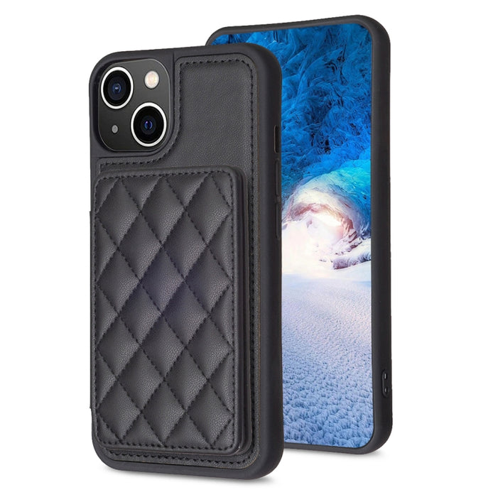 BF25 Estuche para teléfono con tarjetero cuadrado a cuadros, For iPhone 11 Pro Max, For iPhone 11, For iPhone 11 Pro, For iPhone X / XS, For iPhone XR, For iPhone XS Max, For iPhone 8 Plus / 7 Plus