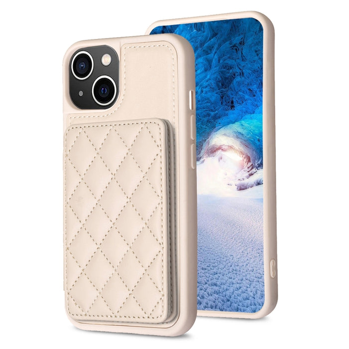 BF25 Estuche para teléfono con tarjetero cuadrado a cuadros, For iPhone 11 Pro Max, For iPhone 11, For iPhone 11 Pro, For iPhone X / XS, For iPhone XR, For iPhone XS Max, For iPhone 8 Plus / 7 Plus