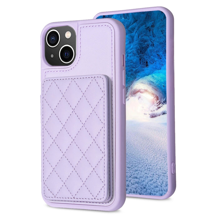 BF25 Estuche para teléfono con tarjetero cuadrado a cuadros, For iPhone 11 Pro Max, For iPhone 11, For iPhone 11 Pro, For iPhone X / XS, For iPhone XR, For iPhone XS Max, For iPhone 8 Plus / 7 Plus