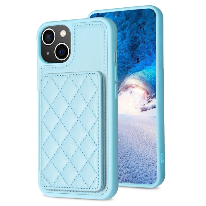 BF25 Estuche para teléfono con tarjetero cuadrado a cuadros, For iPhone 11 Pro Max, For iPhone 11, For iPhone 11 Pro, For iPhone X / XS, For iPhone XR, For iPhone XS Max, For iPhone 8 Plus / 7 Plus