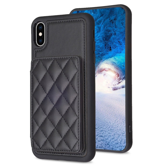 BF25 Estuche para teléfono con tarjetero cuadrado a cuadros, For iPhone 11 Pro Max, For iPhone 11, For iPhone 11 Pro, For iPhone X / XS, For iPhone XR, For iPhone XS Max, For iPhone 8 Plus / 7 Plus