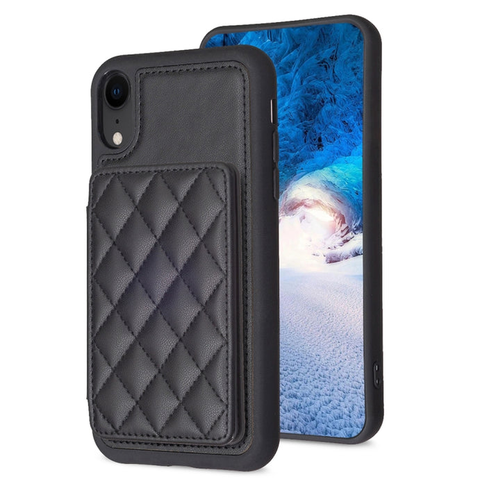 BF25 Estuche para teléfono con tarjetero cuadrado a cuadros, For iPhone 11 Pro Max, For iPhone 11, For iPhone 11 Pro, For iPhone X / XS, For iPhone XR, For iPhone XS Max, For iPhone 8 Plus / 7 Plus