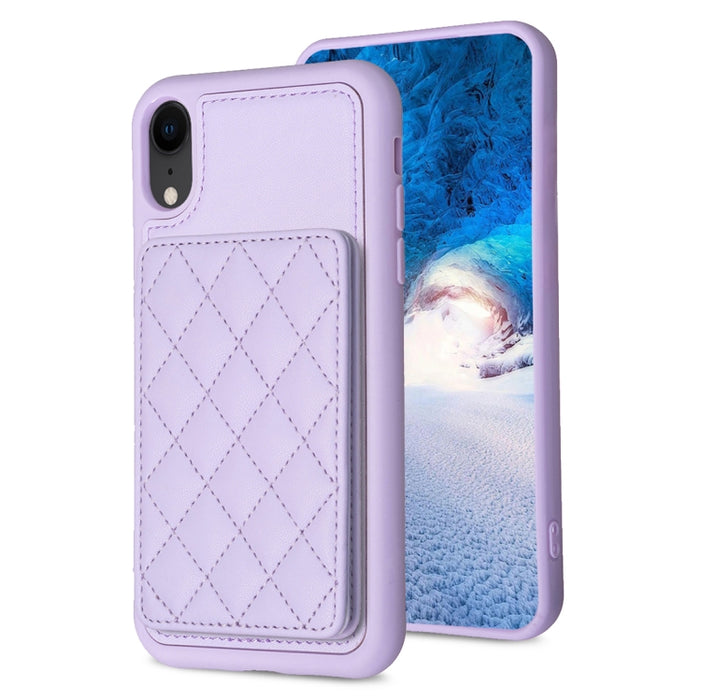 BF25 Estuche para teléfono con tarjetero cuadrado a cuadros, For iPhone 11 Pro Max, For iPhone 11, For iPhone 11 Pro, For iPhone X / XS, For iPhone XR, For iPhone XS Max, For iPhone 8 Plus / 7 Plus