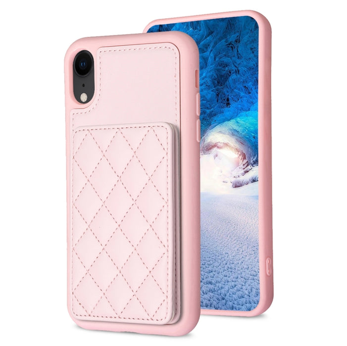 BF25 Estuche para teléfono con tarjetero cuadrado a cuadros, For iPhone 11 Pro Max, For iPhone 11, For iPhone 11 Pro, For iPhone X / XS, For iPhone XR, For iPhone XS Max, For iPhone 8 Plus / 7 Plus
