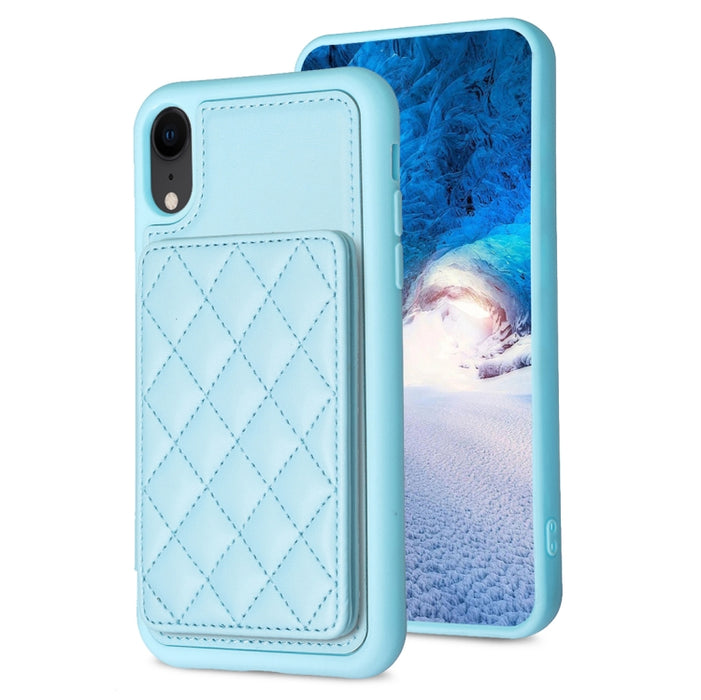 BF25 Estuche para teléfono con tarjetero cuadrado a cuadros, For iPhone 11 Pro Max, For iPhone 11, For iPhone 11 Pro, For iPhone X / XS, For iPhone XR, For iPhone XS Max, For iPhone 8 Plus / 7 Plus