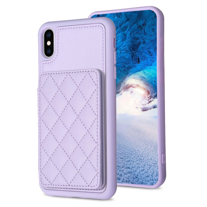 BF25 Estuche para teléfono con tarjetero cuadrado a cuadros, For iPhone 11 Pro Max, For iPhone 11, For iPhone 11 Pro, For iPhone X / XS, For iPhone XR, For iPhone XS Max, For iPhone 8 Plus / 7 Plus