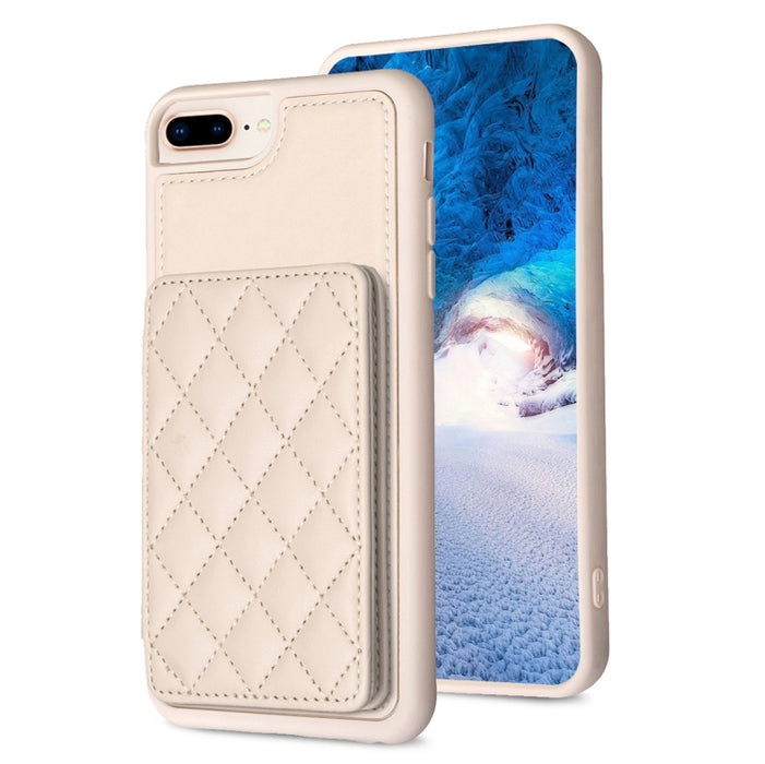 BF25 Estuche para teléfono con tarjetero cuadrado a cuadros, For iPhone 11 Pro Max, For iPhone 11, For iPhone 11 Pro, For iPhone X / XS, For iPhone XR, For iPhone XS Max, For iPhone 8 Plus / 7 Plus