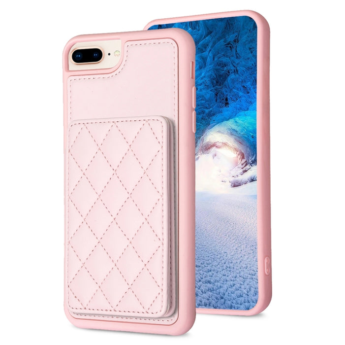 BF25 Estuche para teléfono con tarjetero cuadrado a cuadros, For iPhone 11 Pro Max, For iPhone 11, For iPhone 11 Pro, For iPhone X / XS, For iPhone XR, For iPhone XS Max, For iPhone 8 Plus / 7 Plus