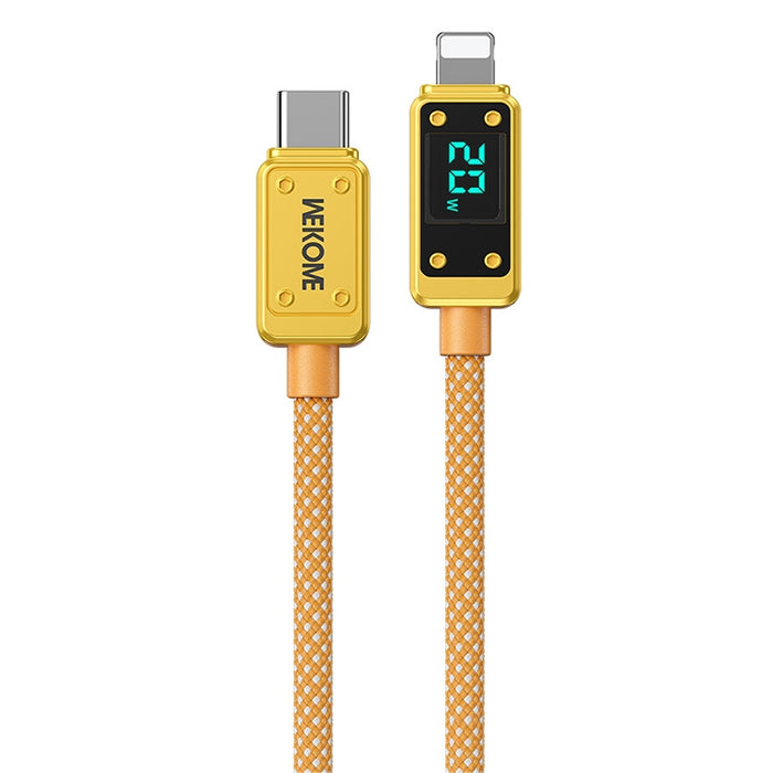 WK WDC-08 PD 20W USB-C/Type-C a cable de datos de pantalla digital de 8 pines, longitud: 1 m, WDC-08