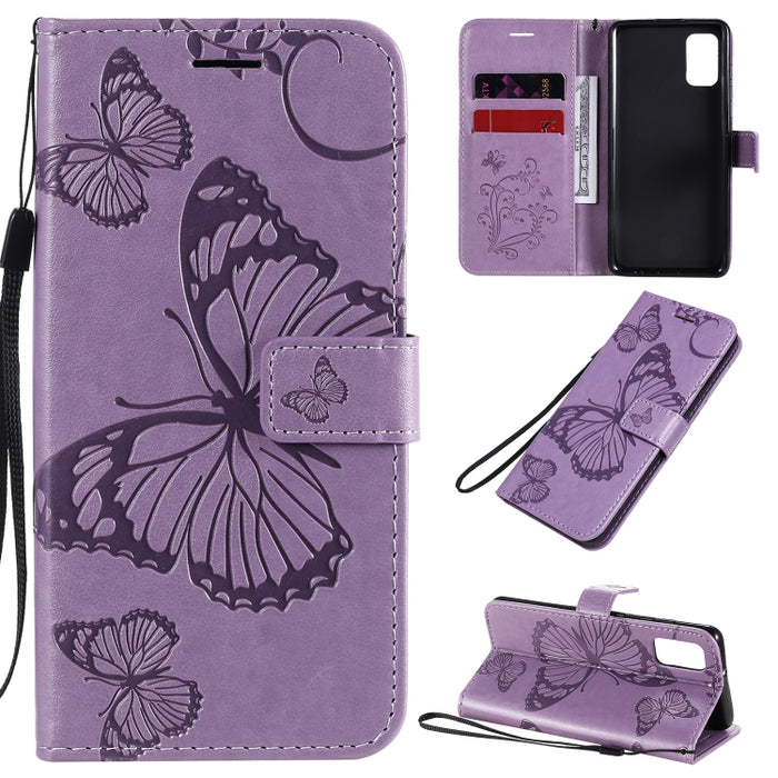 Estuche de cuero con tapa horizontal con estampado de mariposas en 3D con soporte, ranura para tarjeta y billetera, For Samsung Galaxy A41, For Samsung Galaxy A51 5G, For Samsung Galaxy A71 5G, For Huawei Nova 7, For Huawei Nova 7 Pro                  ...