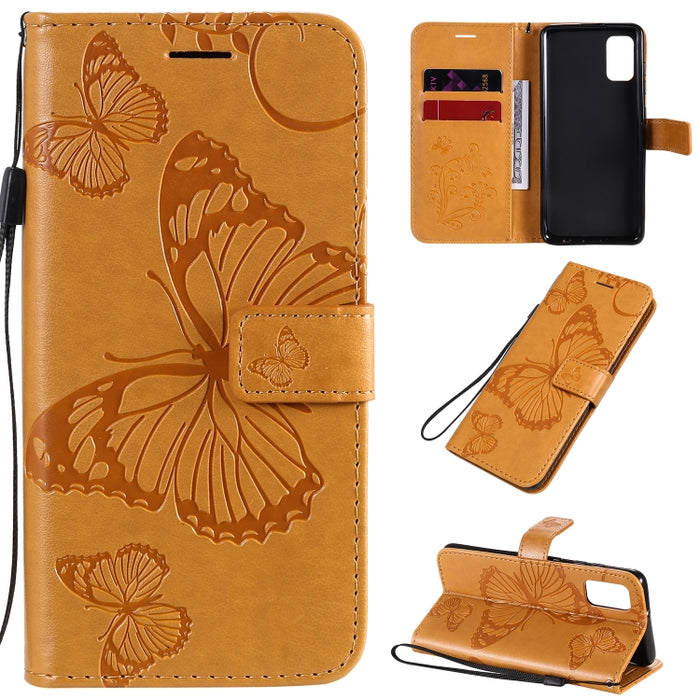 Estuche de cuero con tapa horizontal con estampado de mariposas en 3D con soporte, ranura para tarjeta y billetera, For Samsung Galaxy A41, For Samsung Galaxy A51 5G, For Samsung Galaxy A71 5G, For Huawei Nova 7, For Huawei Nova 7 Pro                  ...