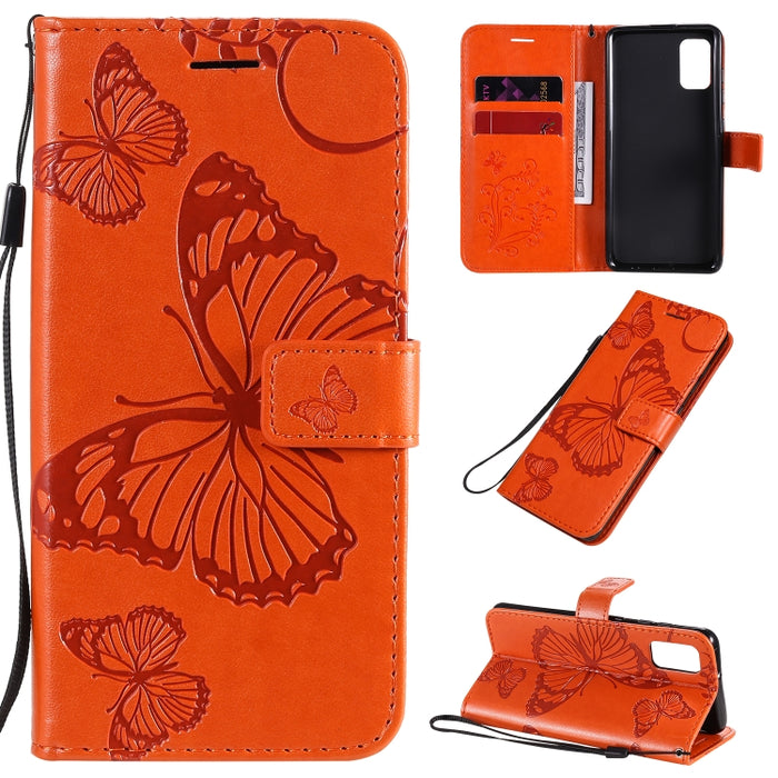 Estuche de cuero con tapa horizontal con estampado de mariposas en 3D con soporte, ranura para tarjeta y billetera, For Samsung Galaxy A41, For Samsung Galaxy A51 5G, For Samsung Galaxy A71 5G, For Huawei Nova 7, For Huawei Nova 7 Pro                  ...