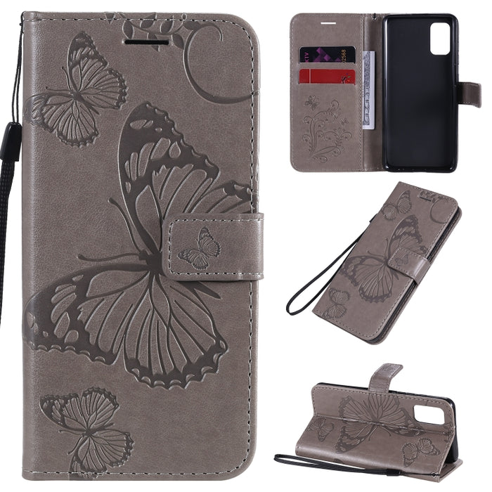 Estuche de cuero con tapa horizontal con estampado de mariposas en 3D con soporte, ranura para tarjeta y billetera, For Samsung Galaxy A41, For Samsung Galaxy A51 5G, For Samsung Galaxy A71 5G, For Huawei Nova 7, For Huawei Nova 7 Pro                  ...